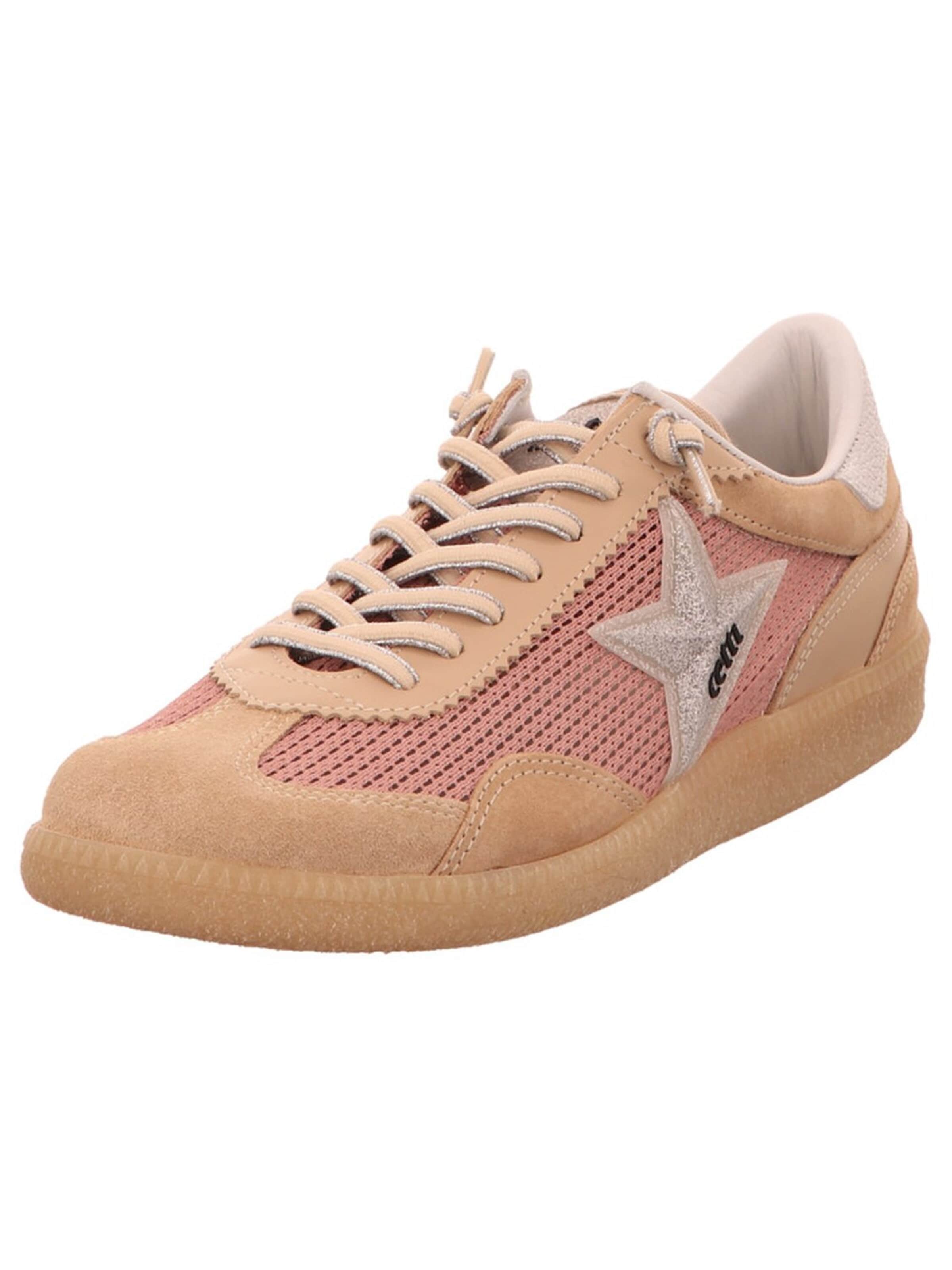 Cetti Platform trainers 'Sneaker Damen C1385 SRA old rose Rauleder in rosa' in Pink: front