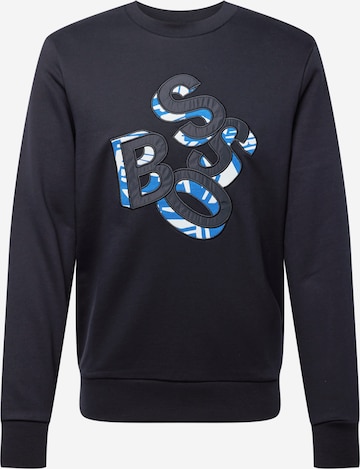 BOSS Black Sweatshirt 'Stadler' in Blue: front