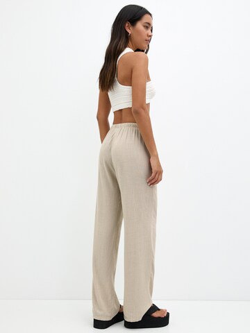 Pull&Bear Wide leg Broek in Grijs