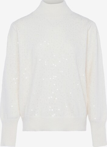 Pull-over faina en blanc : devant