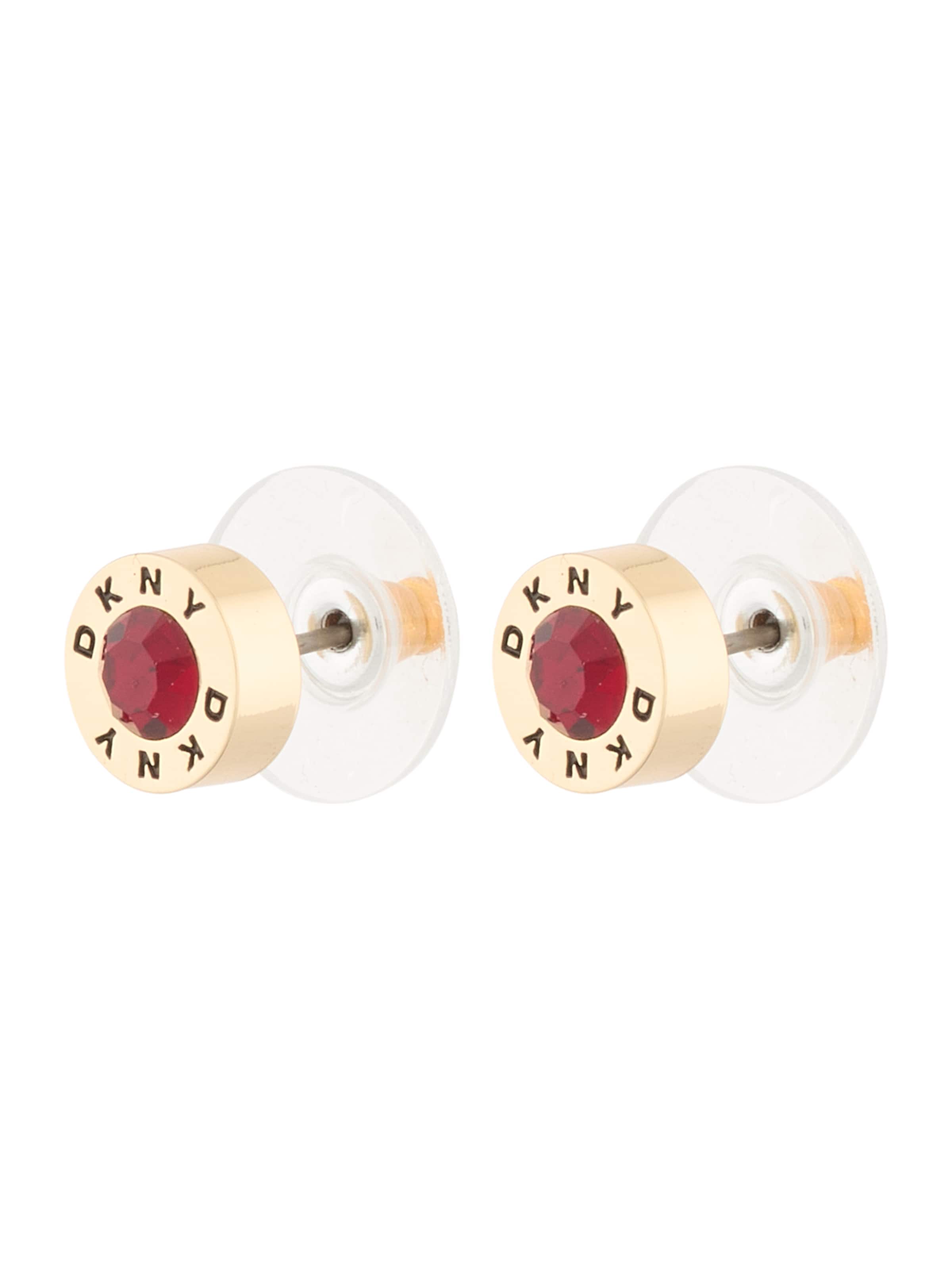 Boucles d'oreilles DKNY en or : devant
