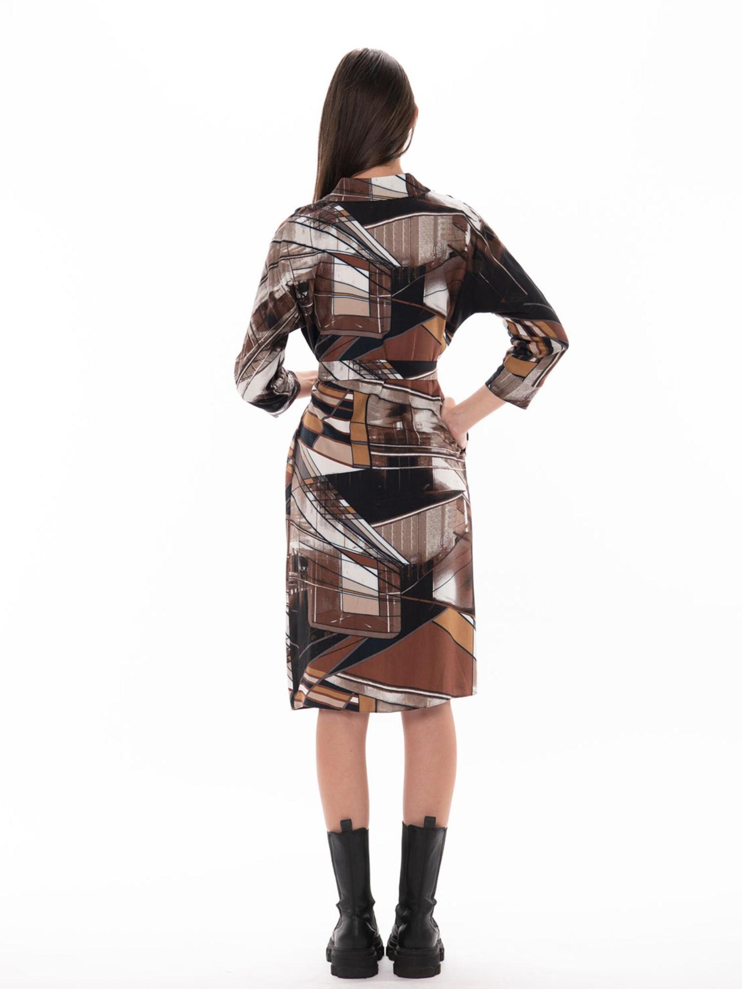 Couture de Marie - Vestido camisero 'Anya' en marrón