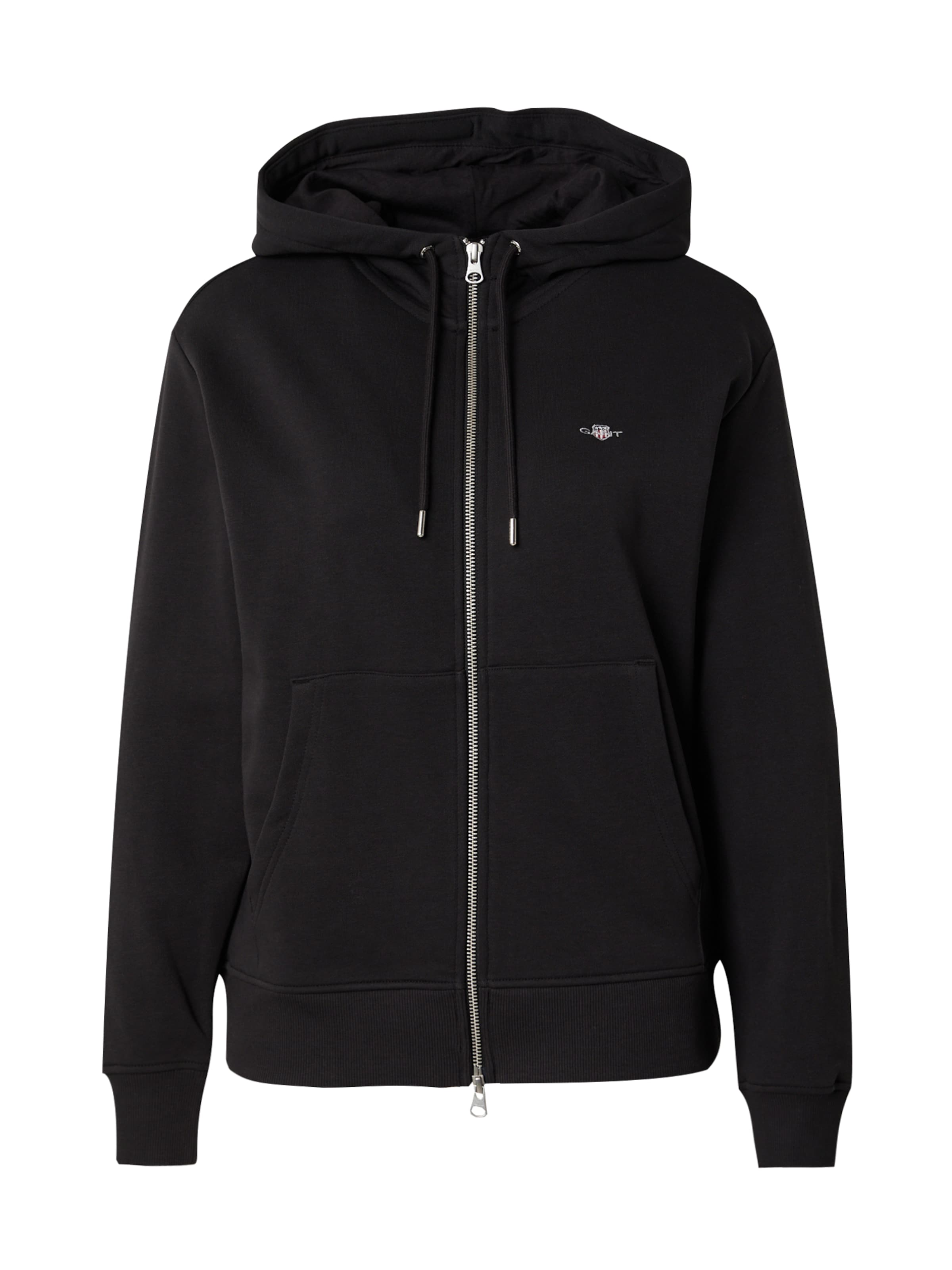 GANT Sweatjacke in Schwarz: Vorderseite