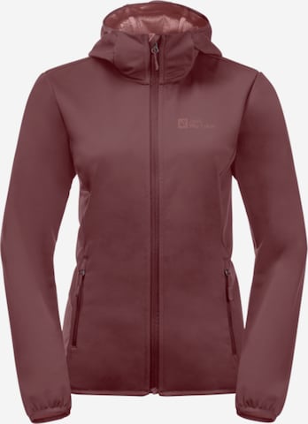 JACK WOLFSKIN Outdoorjas 'Windhain' in Bruin: voorkant