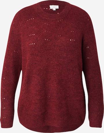 ONLY Carmakoma Pullover 'CARLOLLI' i rød: forside