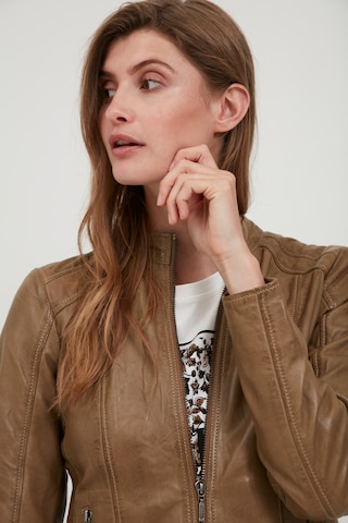 Fransa Between-Season Jacket 'FRBALEATHER' in Brown