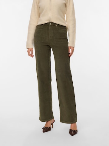 VERO MODA Wide leg Broek 'VMTessa' in Groen