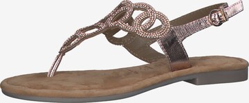 TAMARIS T-bar sandals in Bronze: front