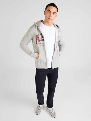 AÉROPOSTALE Sweatjacke 'ATHLETIC' in Grau