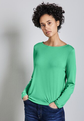 STREET ONE Langarmshirt in Grün: Vorderseite