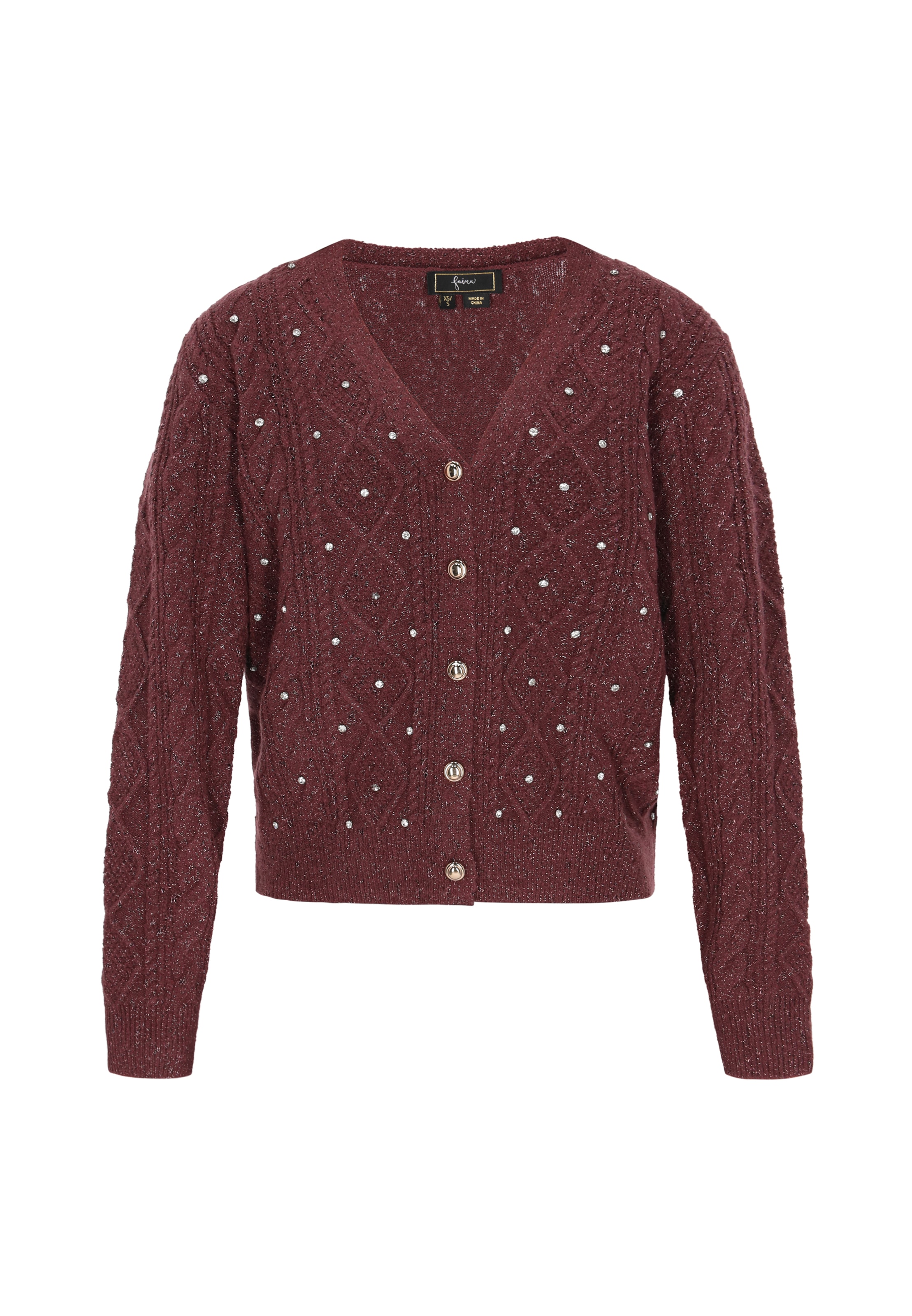 faina - Casaco de malha em vermelho: frente