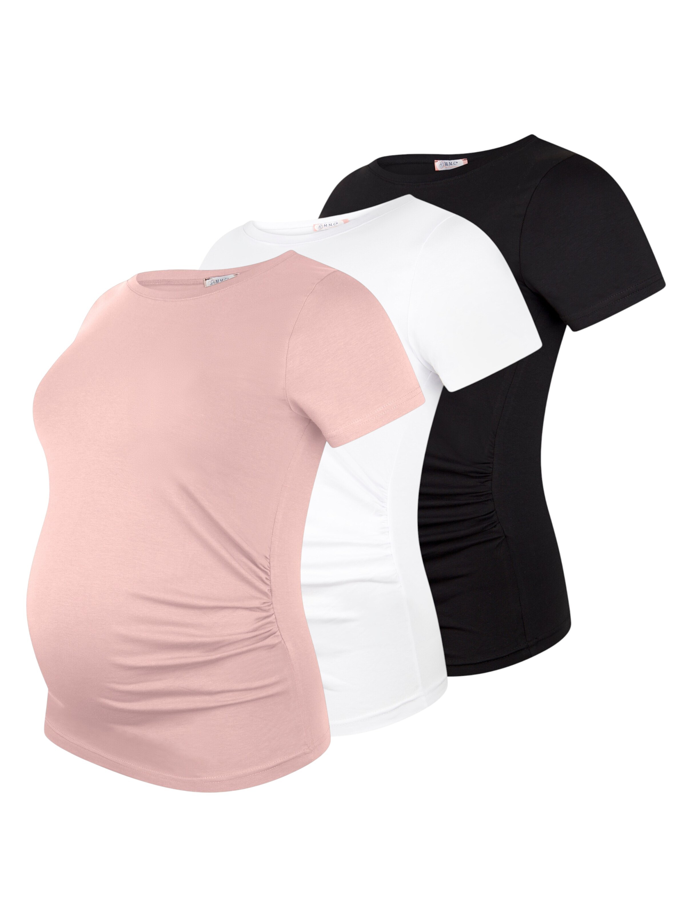 M.M.C. Shirt 'Basic Umstandsmode Kurzarm'‌‌‌‌‌‌‌‌‌ in Pink: Vorderseite