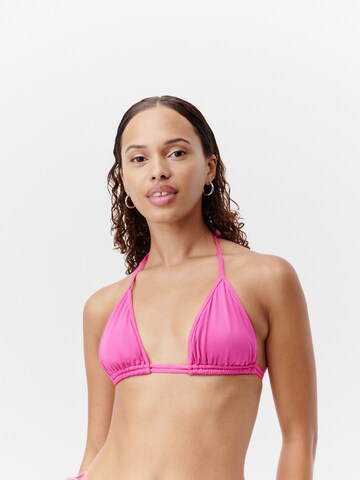 Triangolo Top per bikini 'Luana' di LeGer by Lena Gercke in rosa: frontale