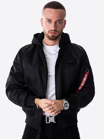 ALPHA INDUSTRIES Prechodná bunda 'MA-1 ZH' - Čierna: predná strana