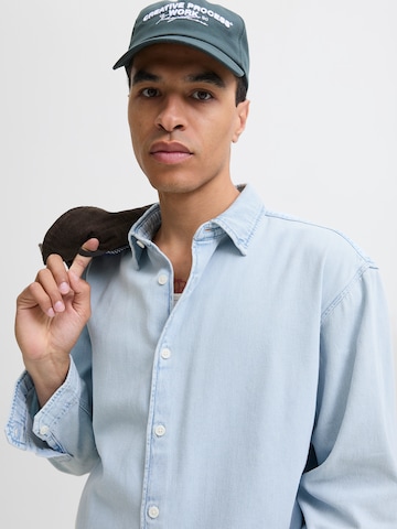JACK & JONES Классический крой Рубашка 'JORNORREBRO' в Синий