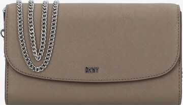 DKNY Clutch 'Sidney' in Brown: front