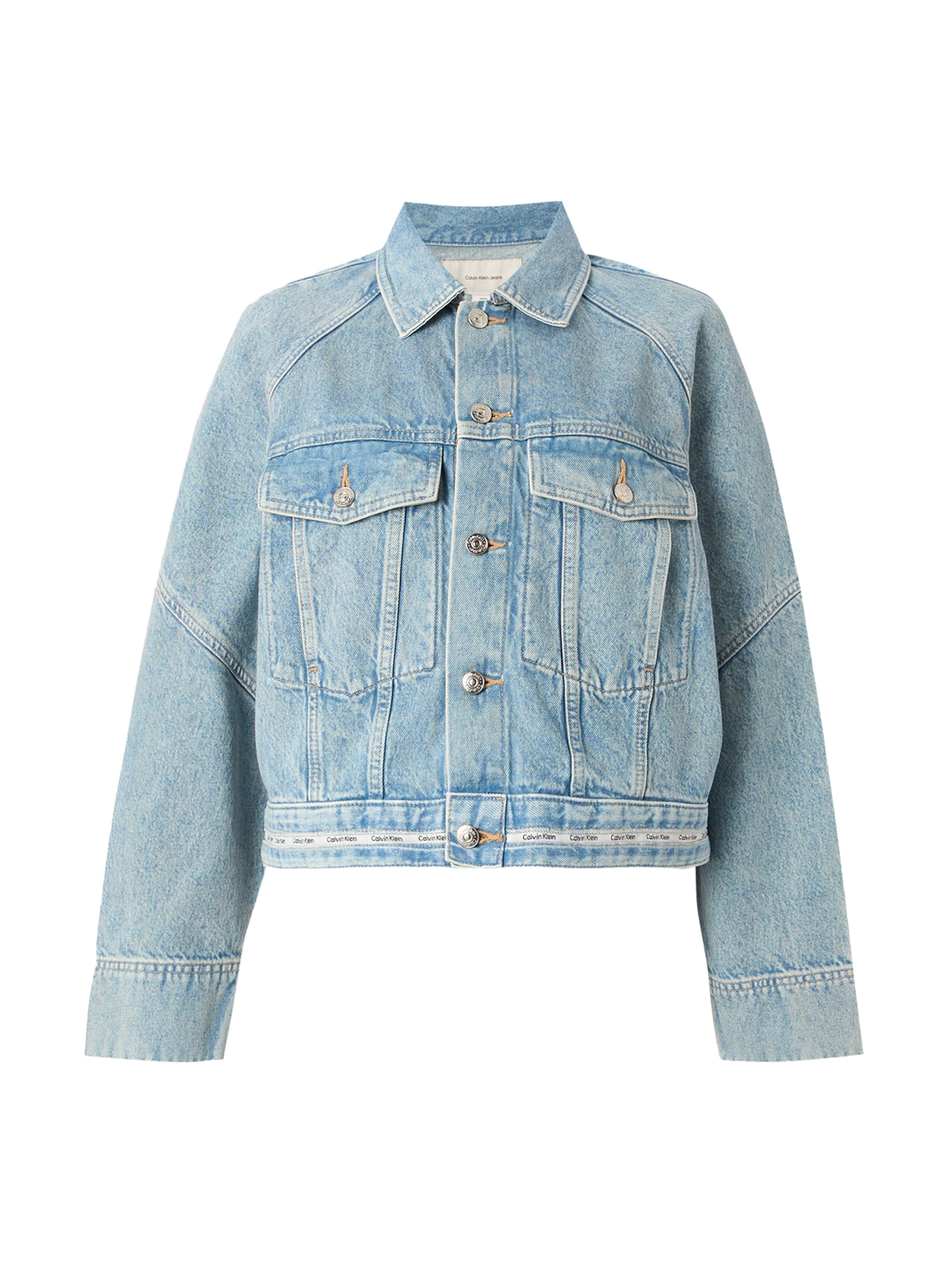 Calvin Klein Jeans Prehodna jakna | modra barva: sprednja stran