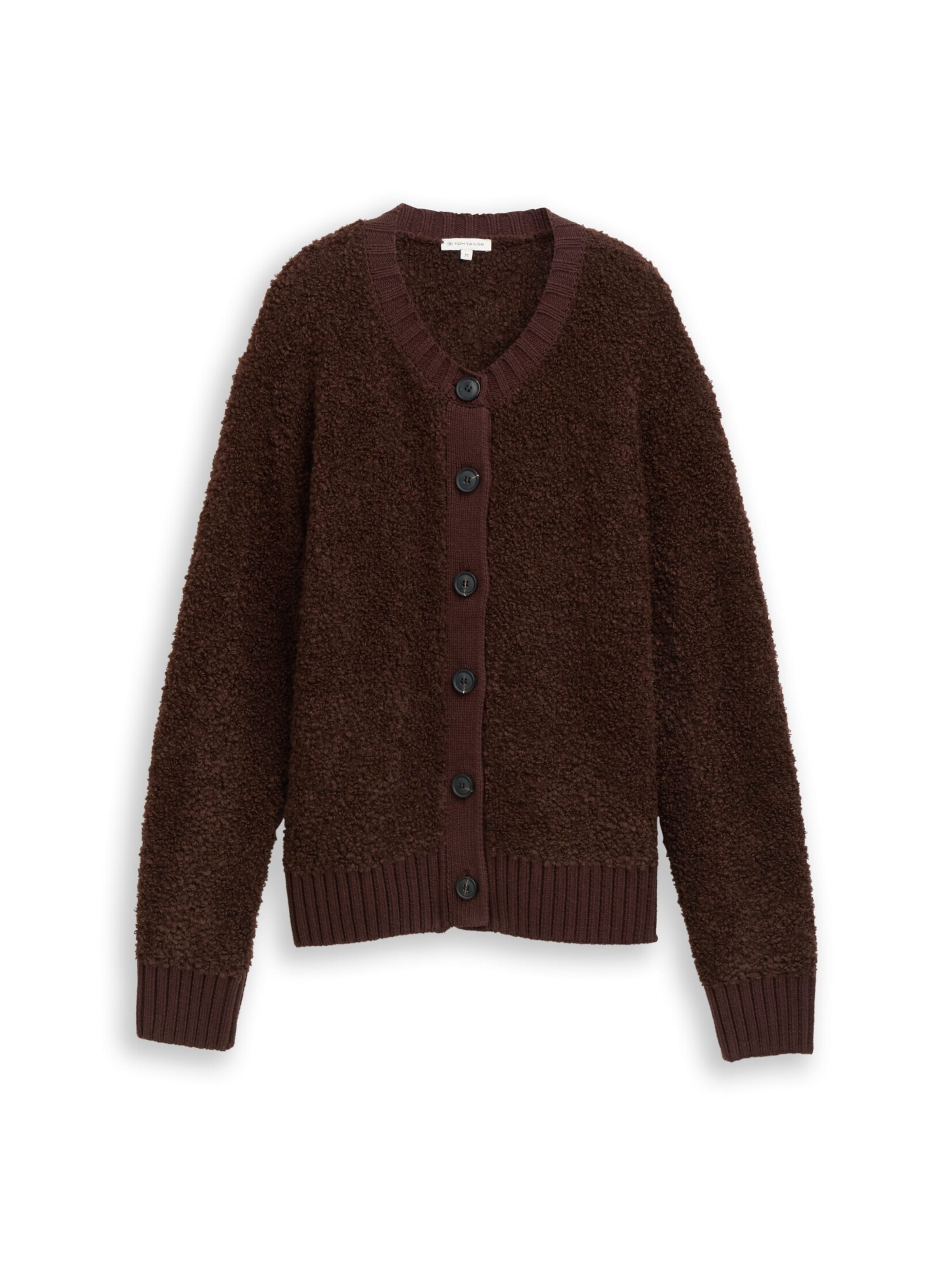 TOM TAILOR Knit cardigan in Brown: front
