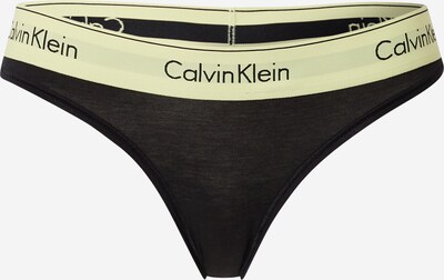 Calvin Klein Underwear Стринг в светложълто / черно, Преглед на продукта