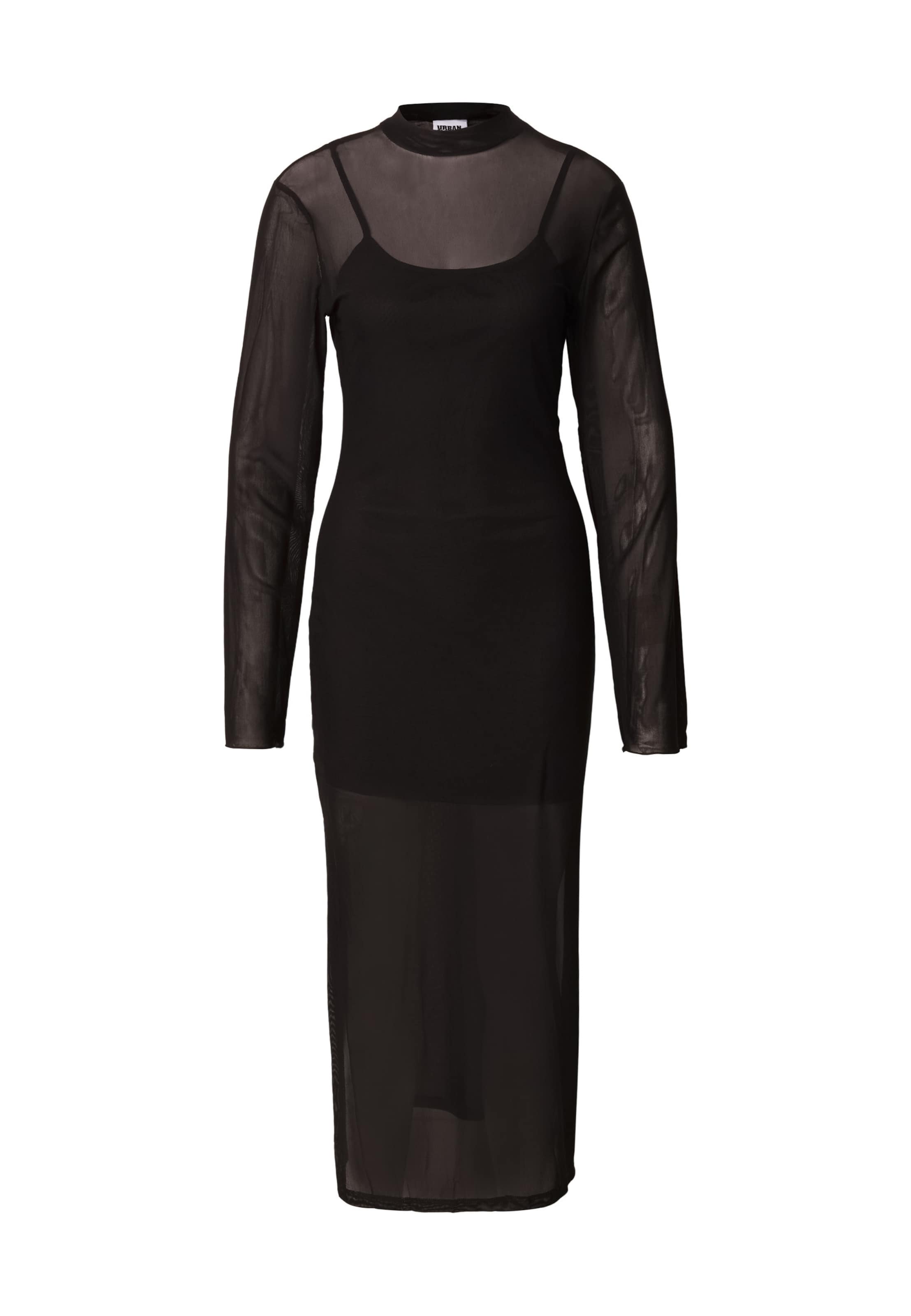 Urban Classics Jurk in Zwart: voorkant