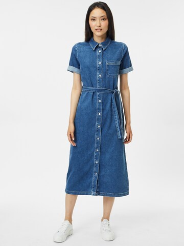 Robe-chemise ONLY en bleu : devant