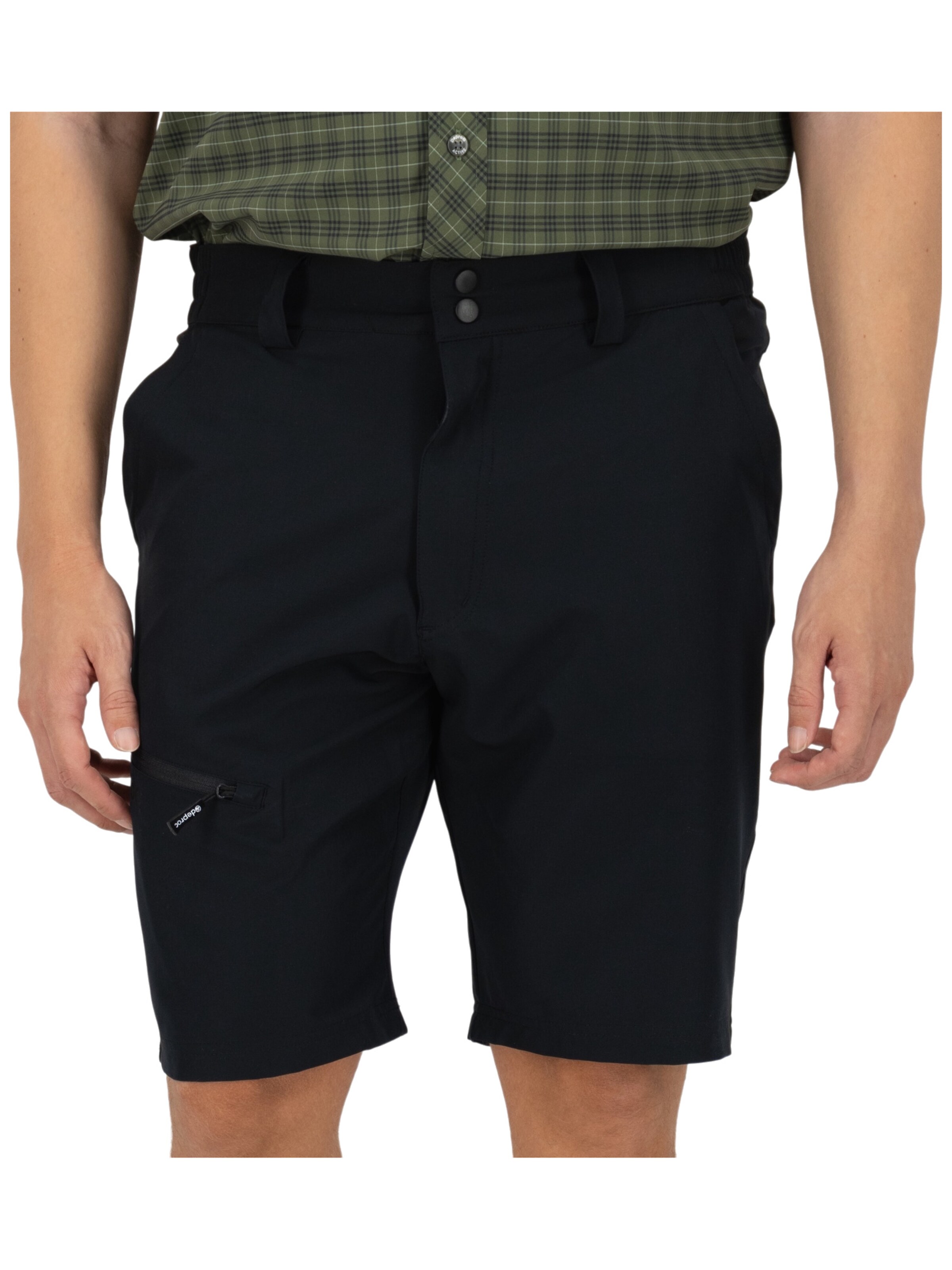 deproc Slimfit Udendørsbukser 'Trekkingshorts Kentville MEN Bermuda Outdoorhose Funktionshose Shorts' i sort