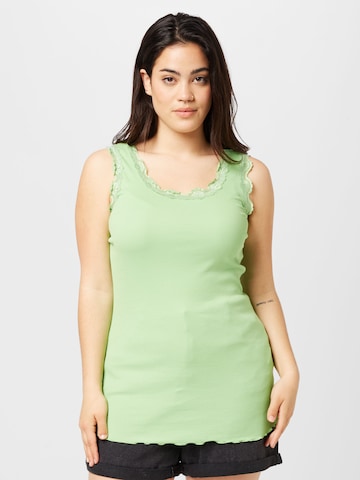 Fransa Curve Top in Green: front
