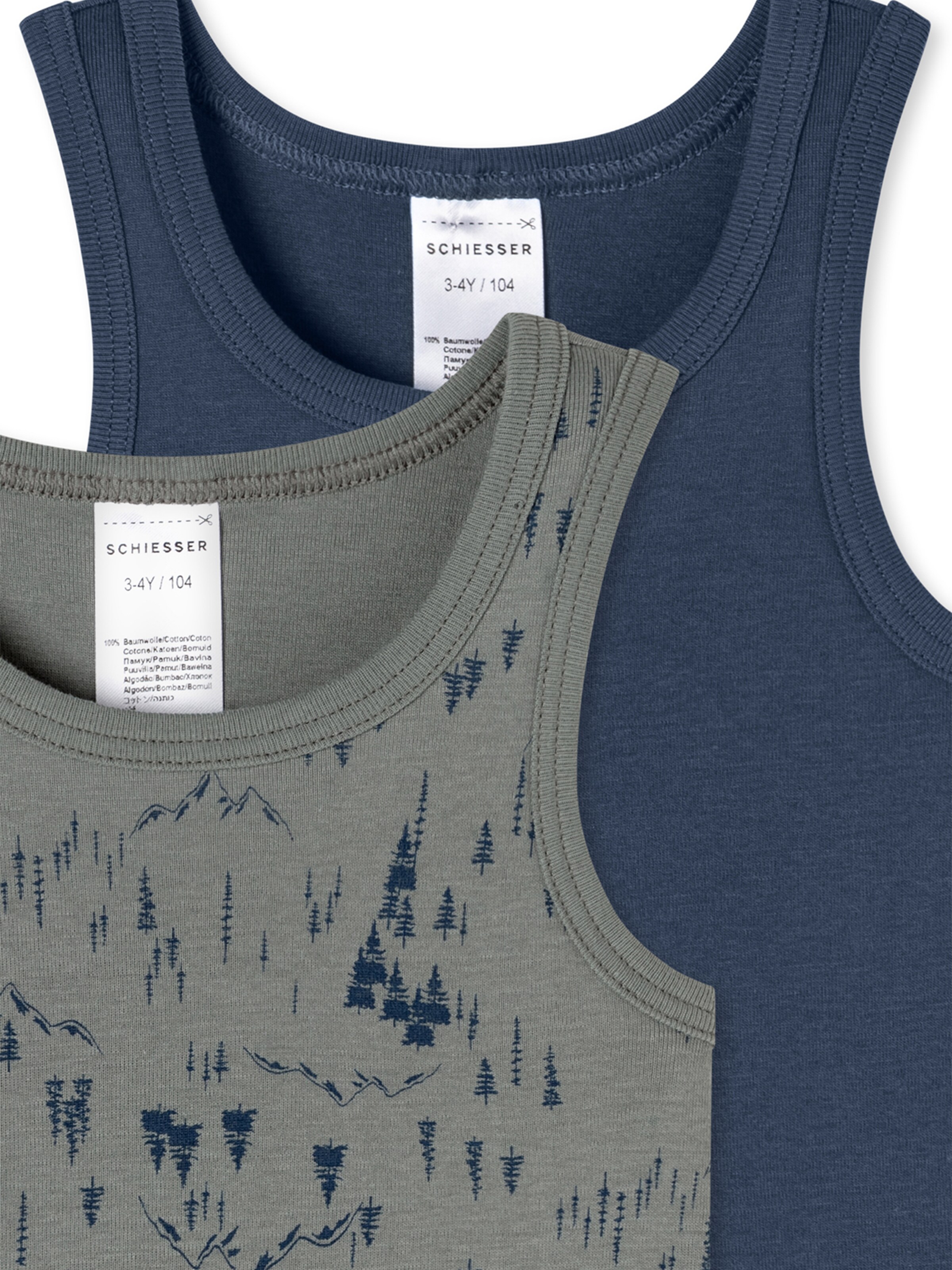 Maillot de corps ' Fine Rib Multi ' SCHIESSER en bleu