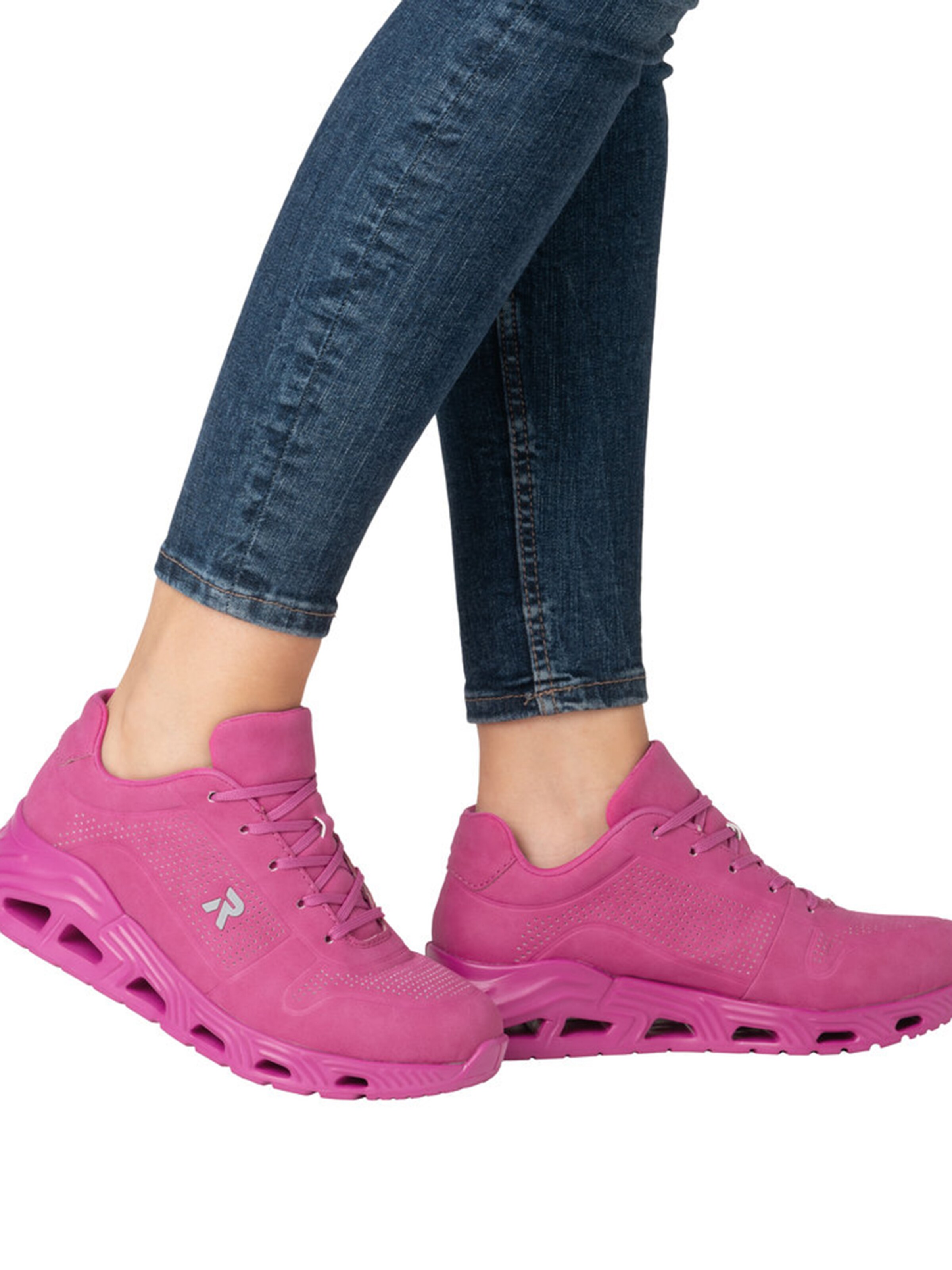 Baskets basses Rieker Sport en rose