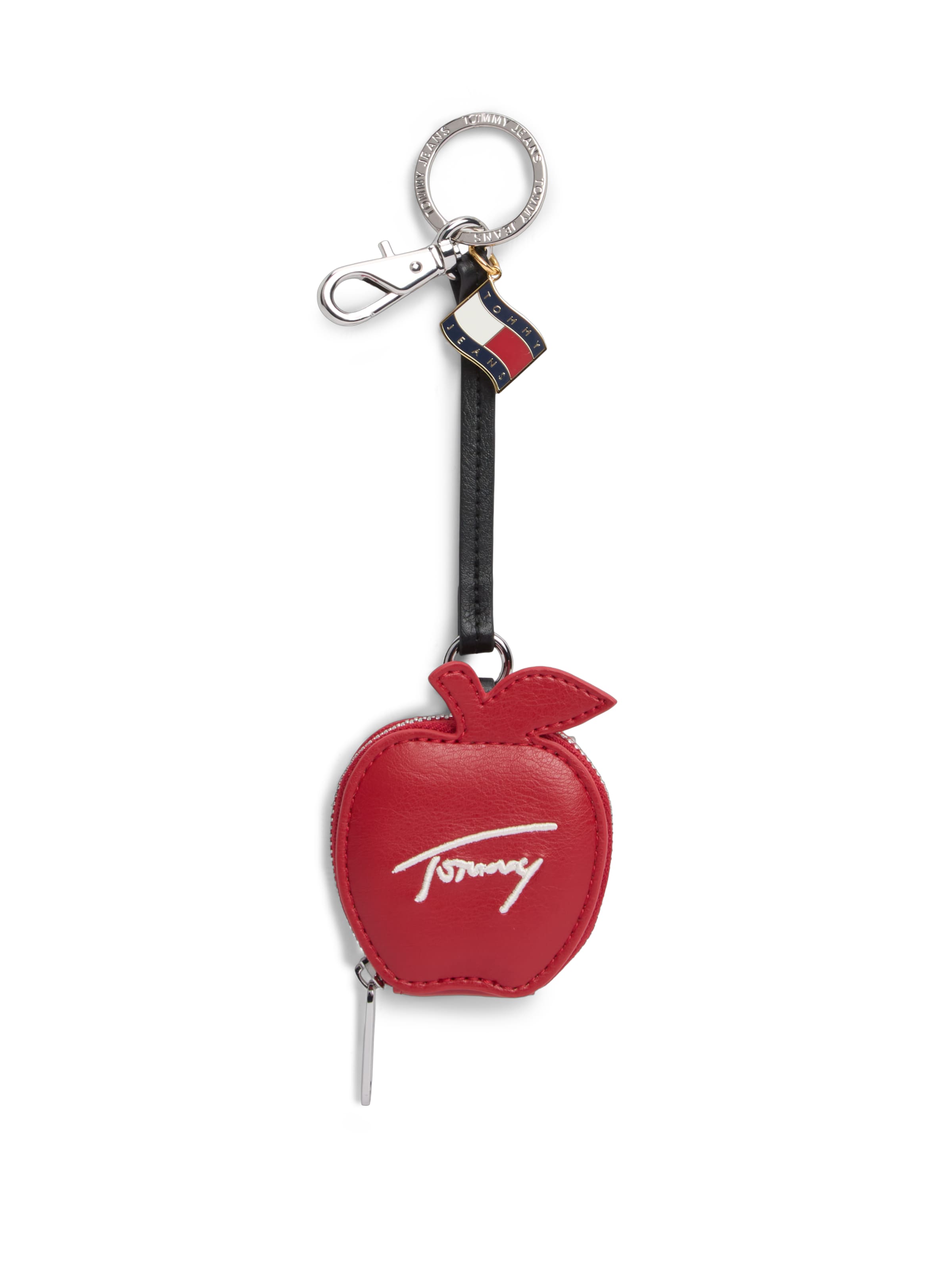 Tommy Jeans Sleutelhanger 'BODEGA' in Rood: voorkant