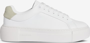 Baskets basses Calvin Klein en blanc : devant