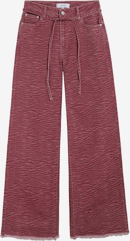 rožinė Scalpers Plačios klešnės Džinsai: priekis