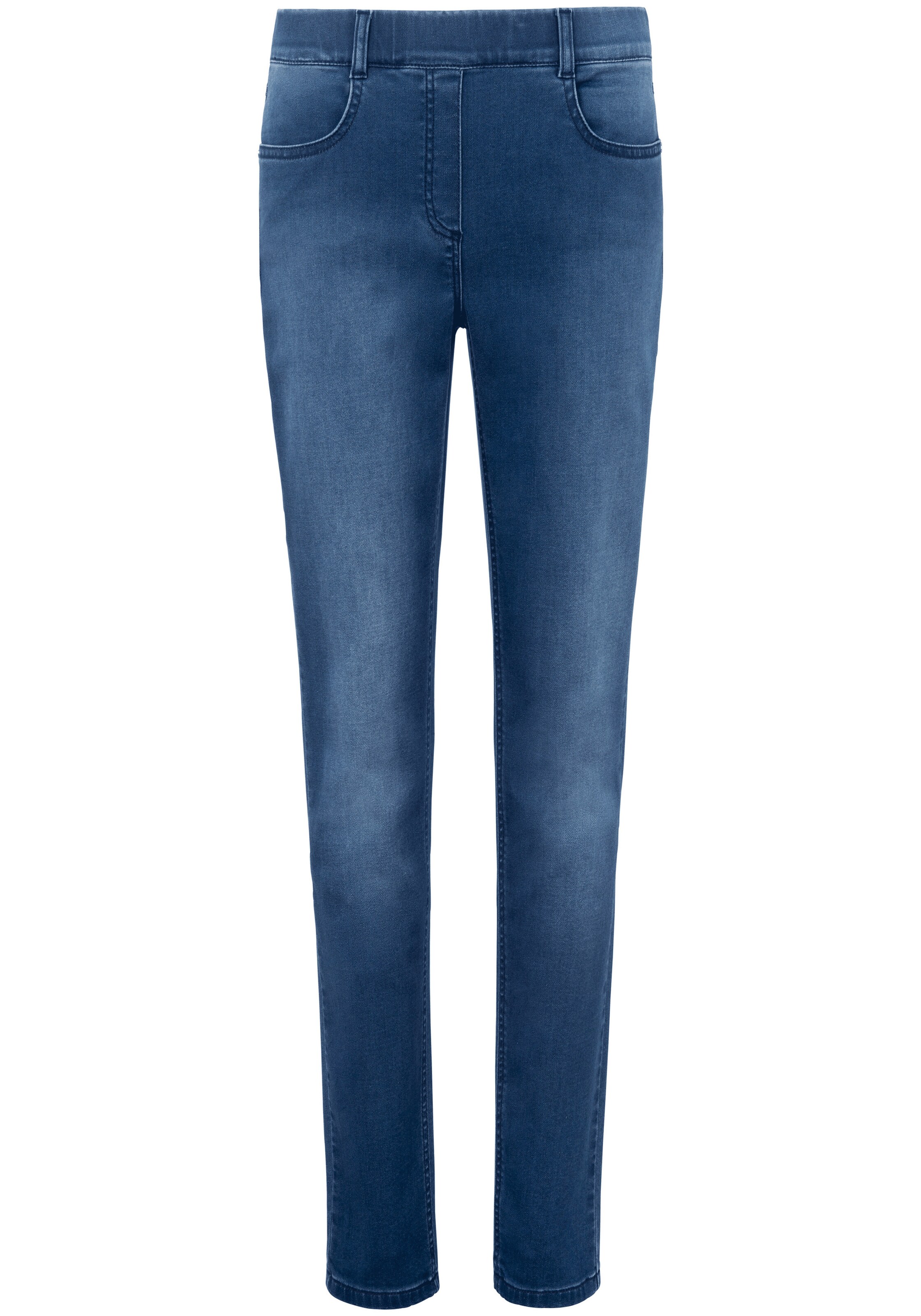 Frauen Jeans Peter Hahn 5-Pocket-Jeans 'Schlupf-Jeans Passform Sylvia' in Blau - DA39186