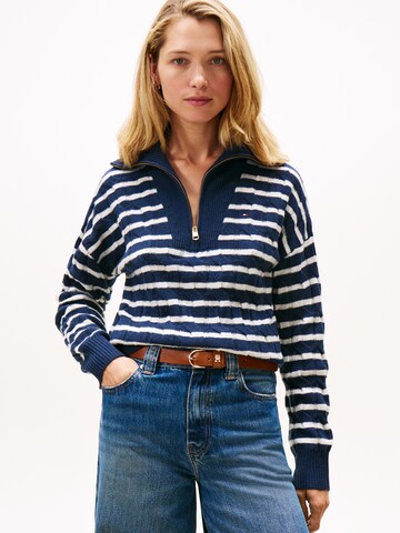 mėlyna TOMMY HILFIGER Megztinis: priekis