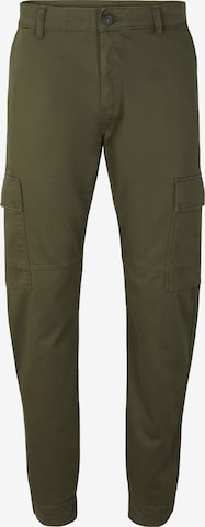 Tapered Pantaloni cargo di TOM TAILOR in verde: frontale