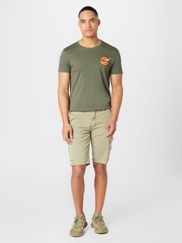T-Shirt 'NASA Davinci' ALPHA INDUSTRIES en vert