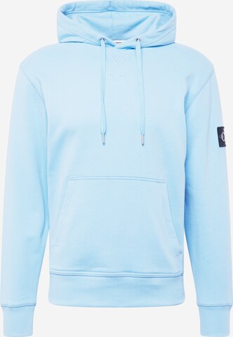 Sweat-shirt Calvin Klein Jeans en bleu : devant