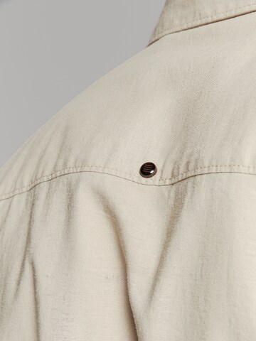 No Excess Regular fit Button Up Shirt in Beige