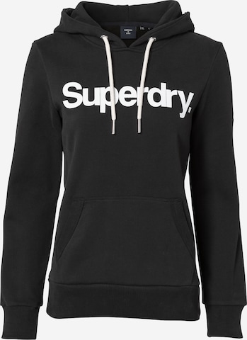 Sweat-shirt Superdry en noir : devant