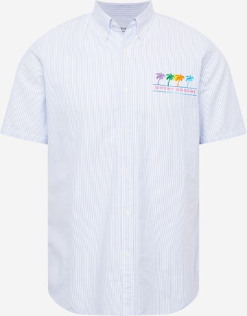 Brosbi Button Up Shirt in Blue: front