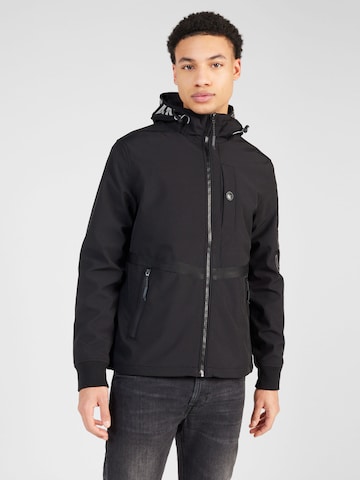 CAMP DAVID Performance Jacket in Black: front