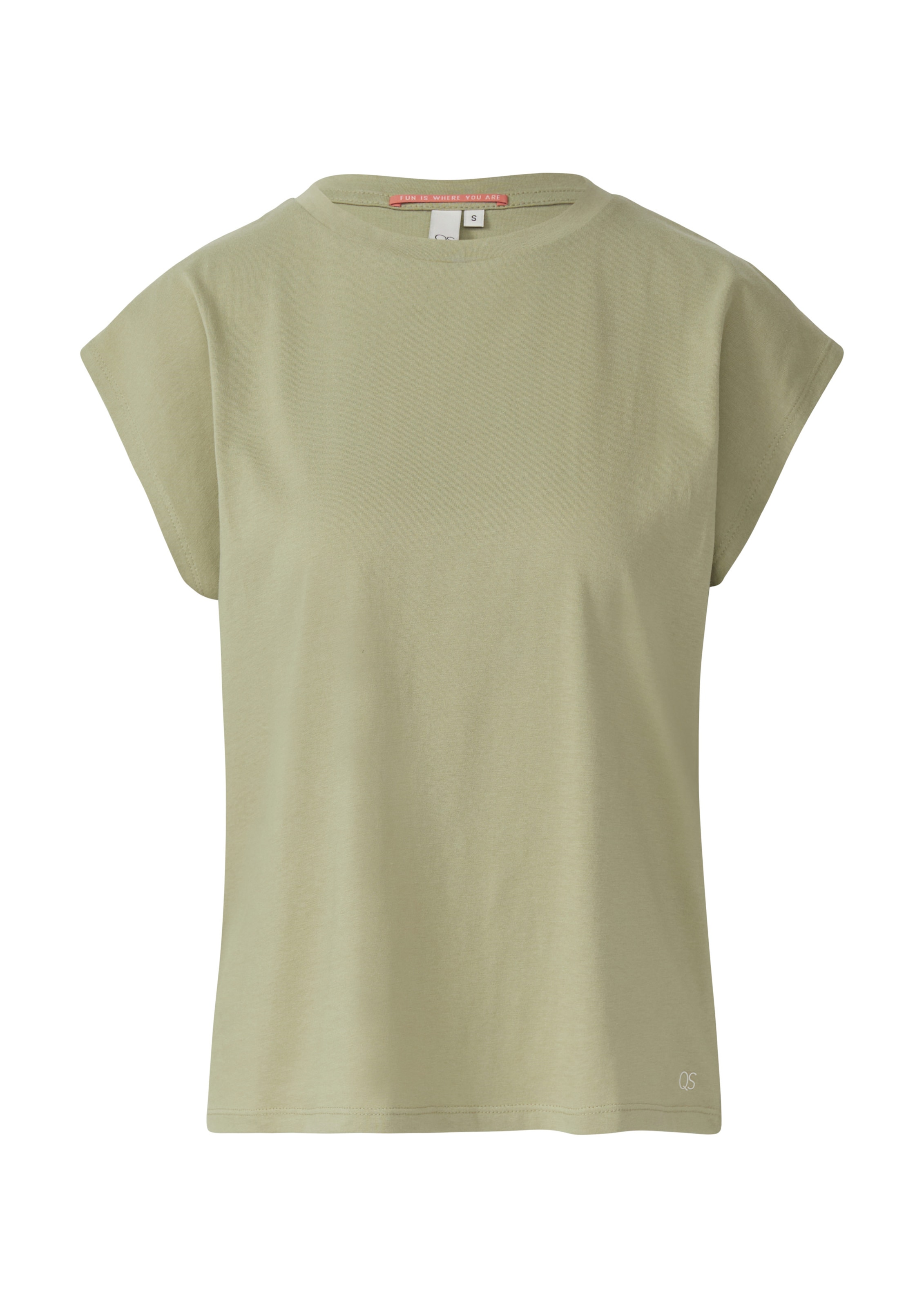 QS Shirt in Groen: voorkant