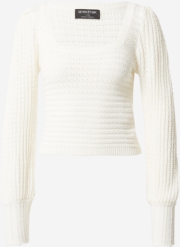 Pullover 'CORA' di MINKPINK in bianco: frontale