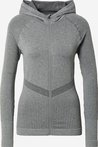 Athlecia Athletic Zip-Up Hoodie 'ALYSA' in Grey: front