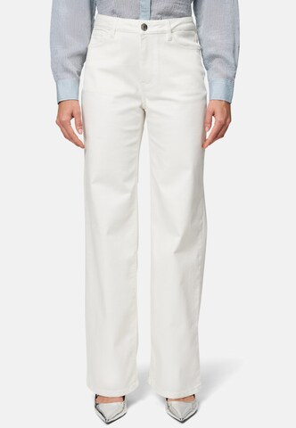 zero Wide leg Broek in Wit: voorkant