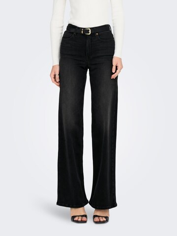 Wide leg Jeans 'Madison' de la ONLY pe negru: față