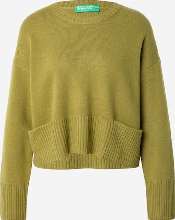 Pulover de la UNITED COLORS OF BENETTON pe verde: față