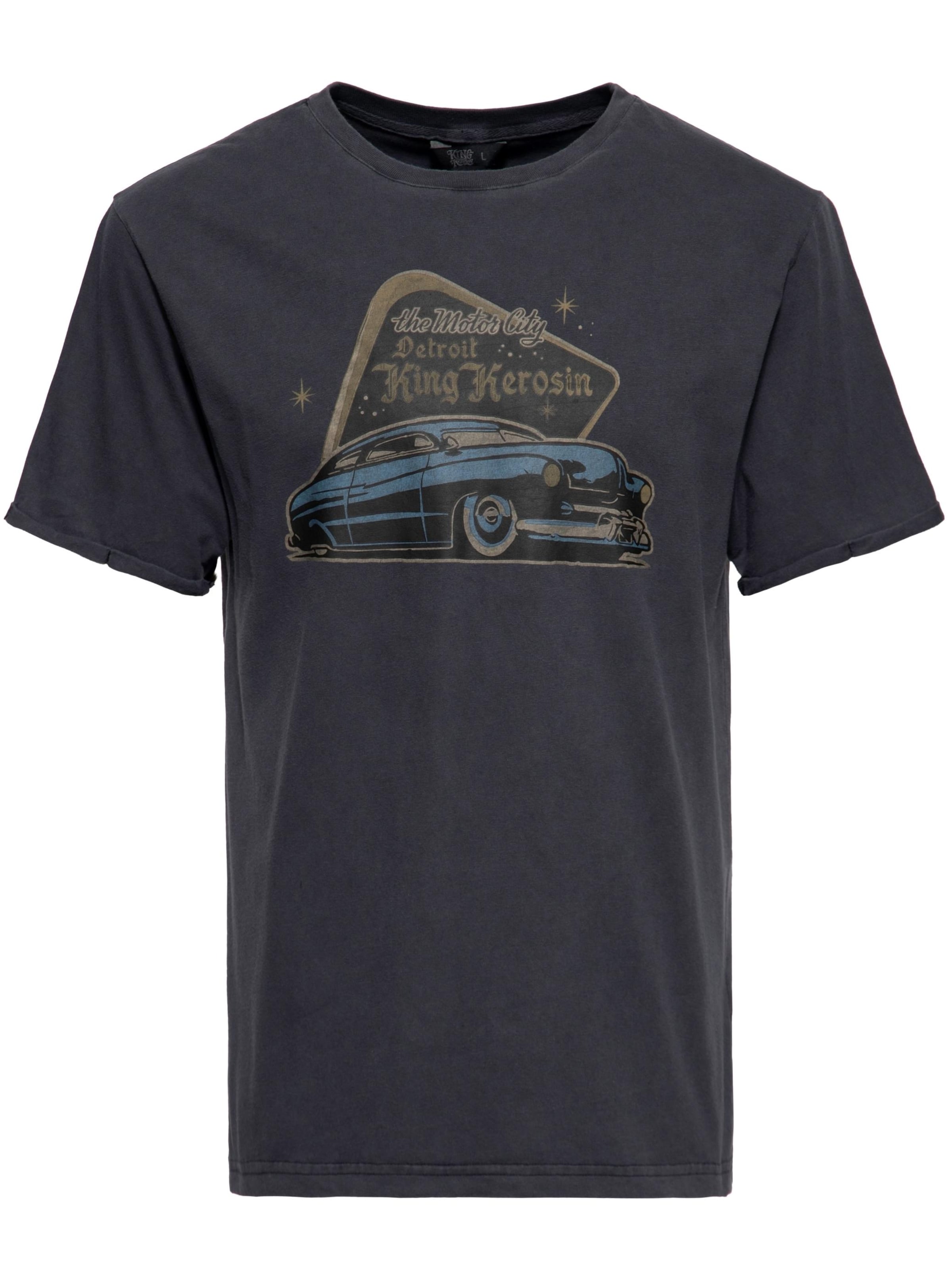 King Kerosin Shirt 'Detroit Greaser' in Black, Item view