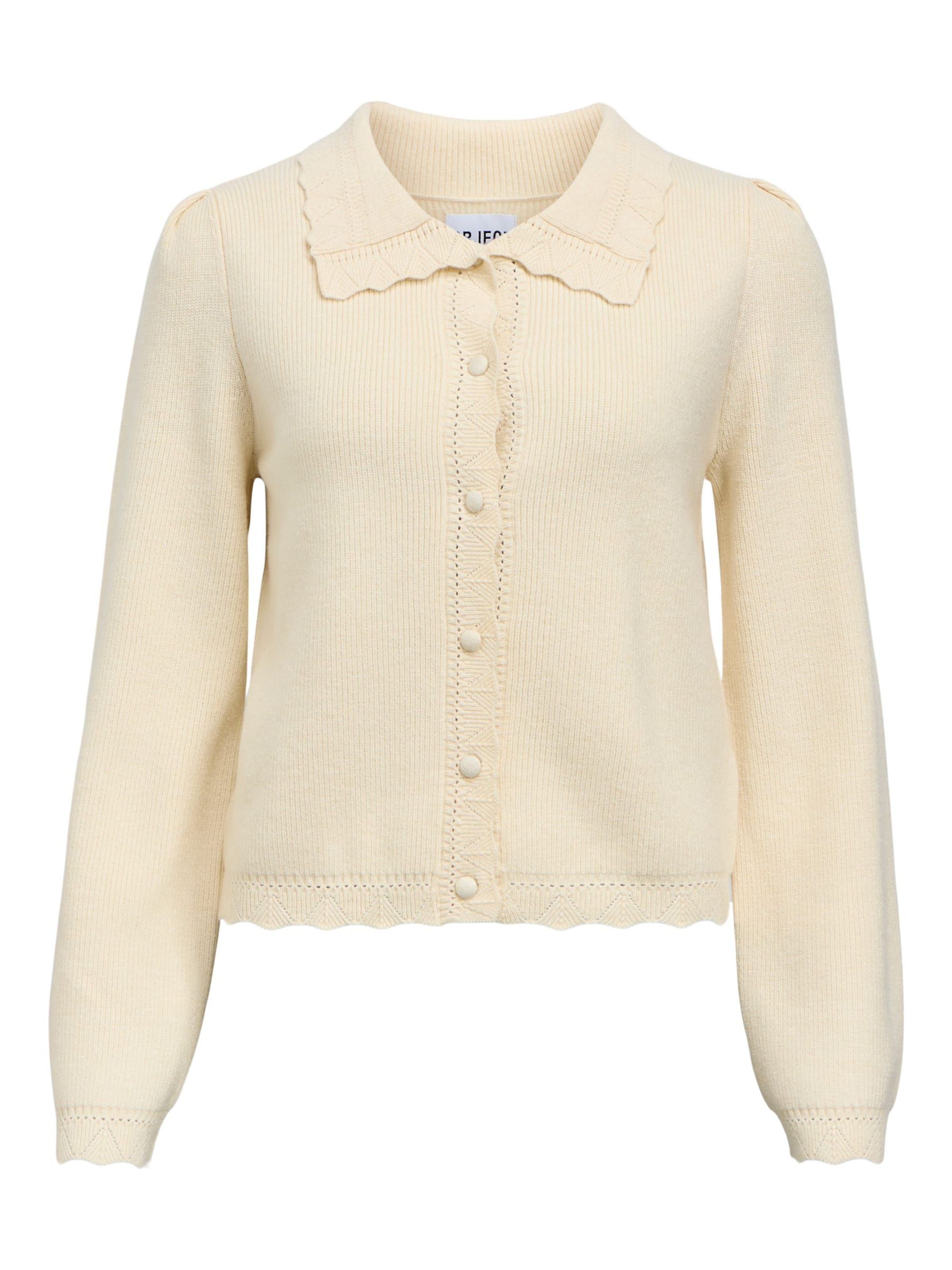 OBJECT Gebreid vest in Beige: voorkant