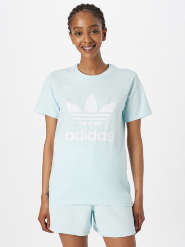 ADIDAS ORIGINALS Shirt 'Adicolor Classics Trefoil' in Blauw: voorkant